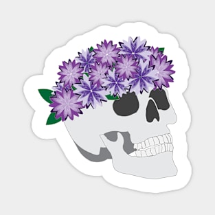 Flowery Skull Magnet