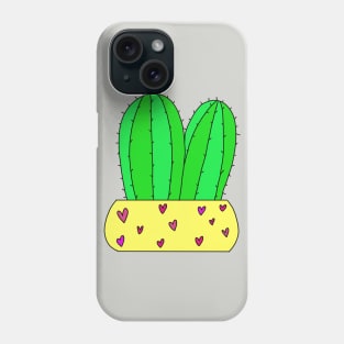 Cute Cactus Design #6: 2 Cacti In Love Phone Case