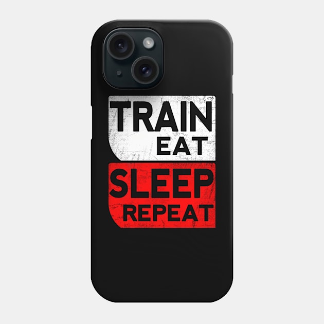 Train Eat Sleep Repeat Phone Case by NoMans