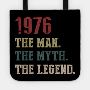 Vintage 1976 The Man The Myth The Legend Gift 44th Birthday Tote