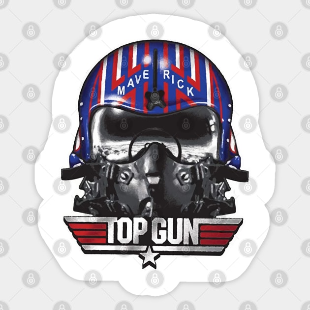 Top Maverick Helmet - Top Gun - Sticker | TeePublic