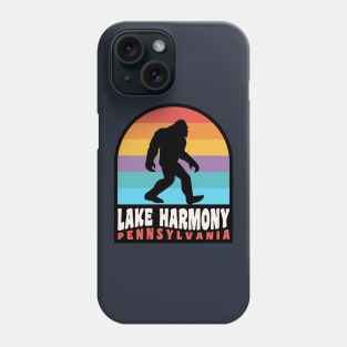 Lake Harmony Pennsylvania Bigfoot Sasquatch Poconos Vacation Retro Sunset Phone Case