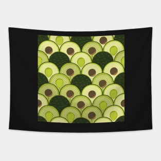 guac on avocados in art deco Tapestry