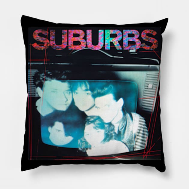 Suburbs New Wave Throwback 1986 Pillow by AlternativeRewind