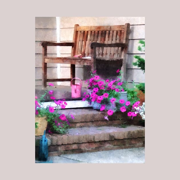 Pink Petunias and Watering Cans by SusanSavad