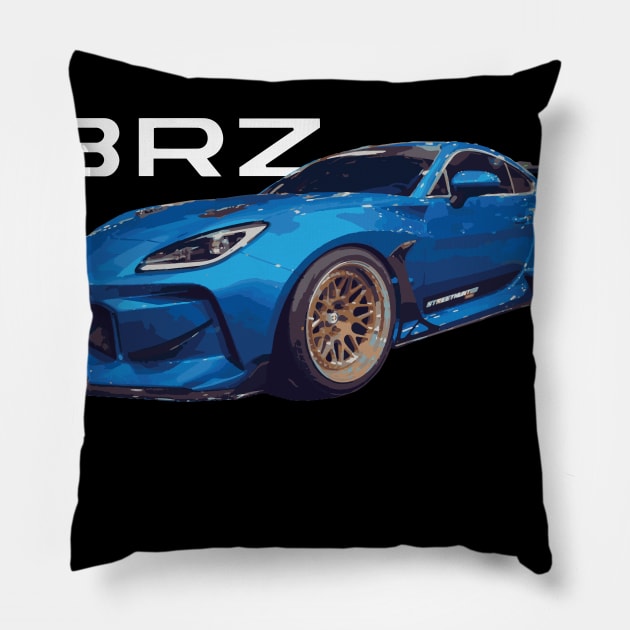 SEMA STREET HUNTER BRZ World Rally Blue gr86 zc6 Pillow by cowtown_cowboy