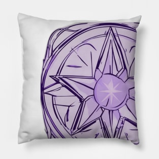Purple Mandala Star Abstract Design No. 988 Pillow