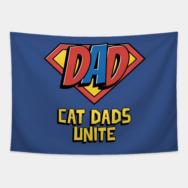 Cat Dads Unite Tapestry by leBoosh-Designs