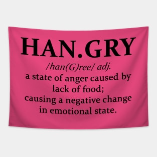 Hangry, a State of Anger Caused By Lack Of Food Tapestry