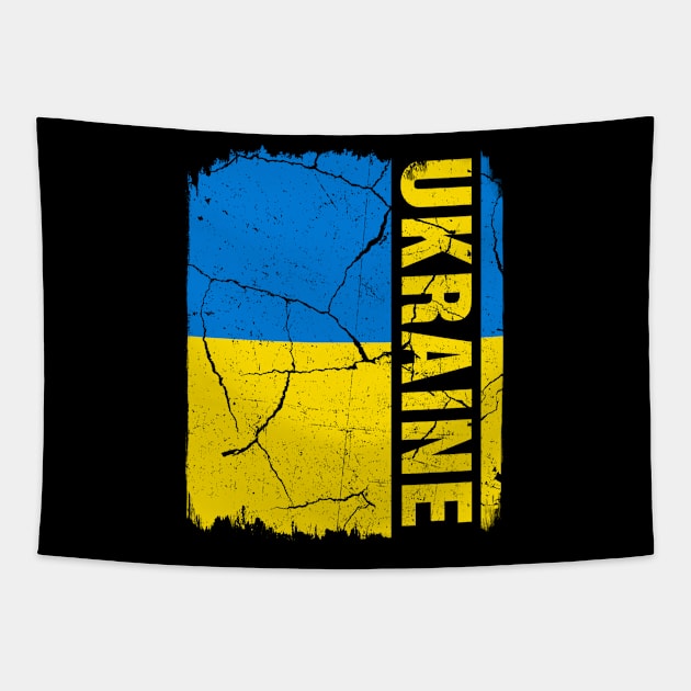 Vintage Ukrainian Flag Ukraine Pride Roots Heritage Tapestry by snnt