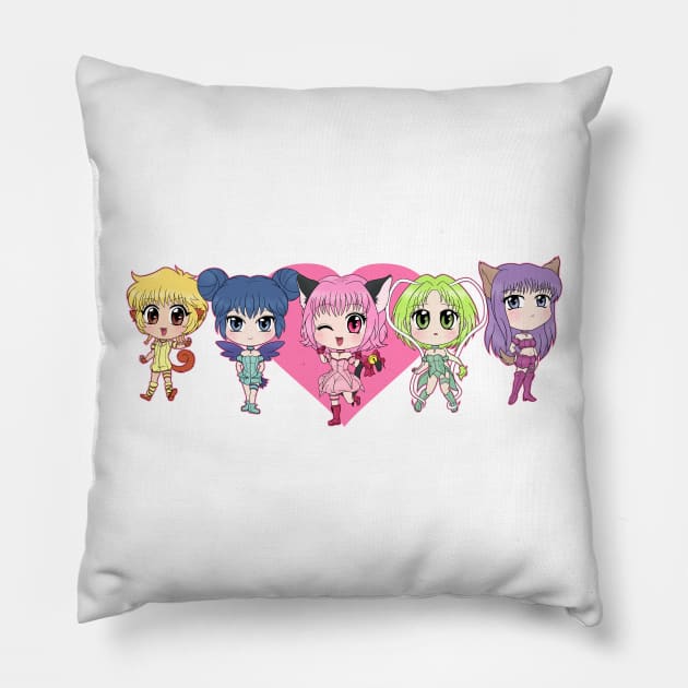 Tokyo Cat Cat Power! Pillow by LovelyKouga