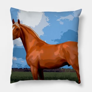 Brown Horse Pillow