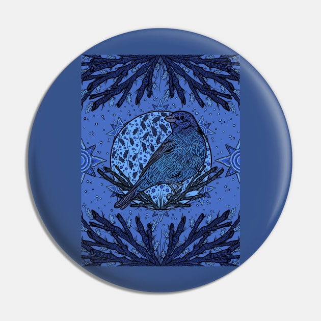 Indigo Bunting Pin by Brown Bear Healing