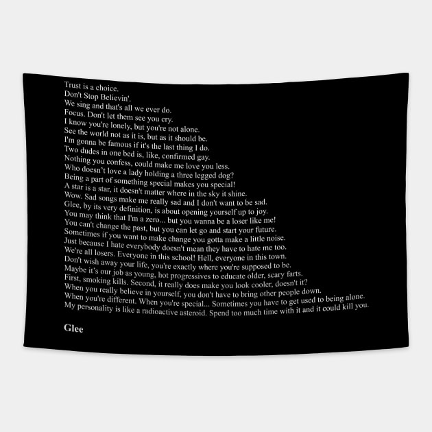 Glee Quotes Tapestry by qqqueiru