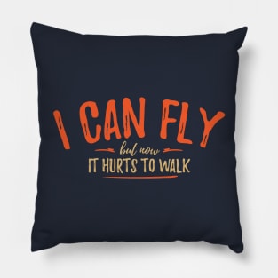 I Can Fly, But Now It Hurts To Walk - Aerial Pillow