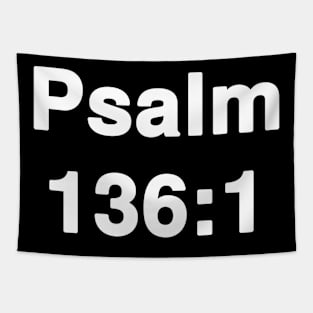 Psalm 136:1  Typography Tapestry