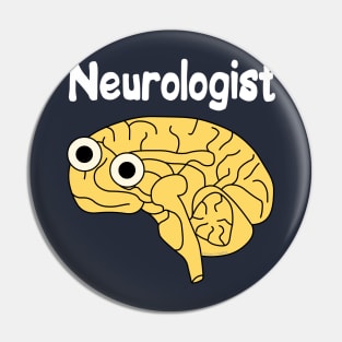 Neurologist Brain White Text Pin