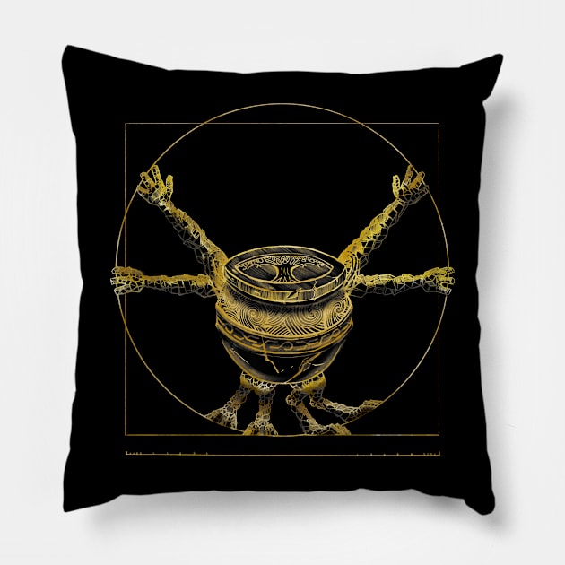 Alexander (Gold) Pillow by Grumpinpumpkin