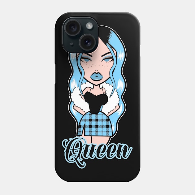 Queen Girl Doll Light Blue Phone Case by Just In Tee Shirts