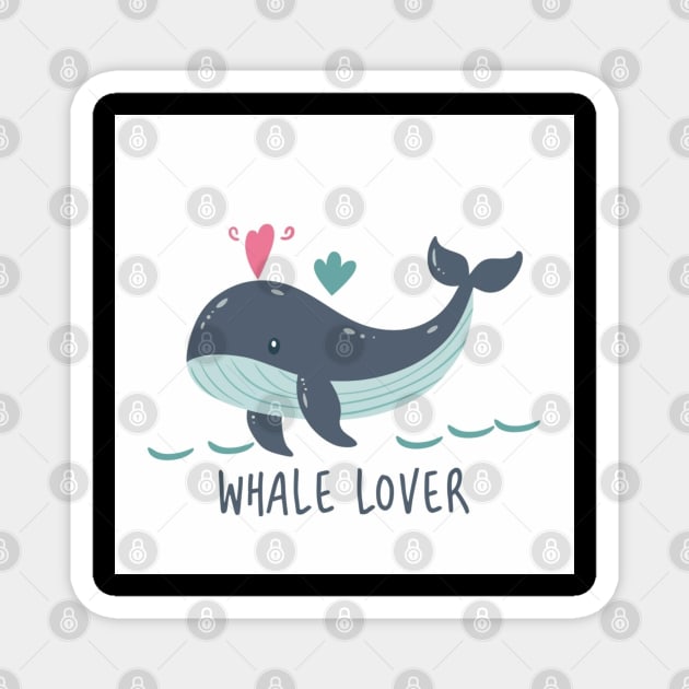 Whale fish lovers Magnet by Spaceboyishere