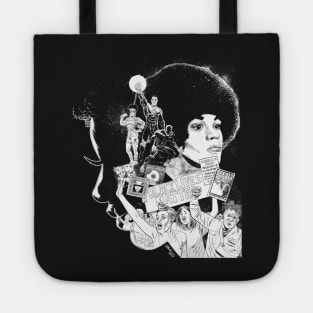 My Superheroes are BLACK! Black and White illustration Tote