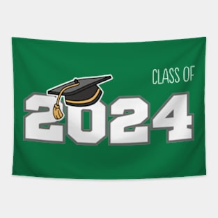 Class of 2024 Senior 24 Shirt High School Graduation Party Tapestry