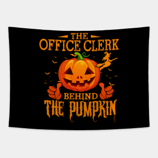 Mens The CHEF Behind The Pumpkin T shirt Funny Halloween T Shirt_OFFICE CLERK Tapestry