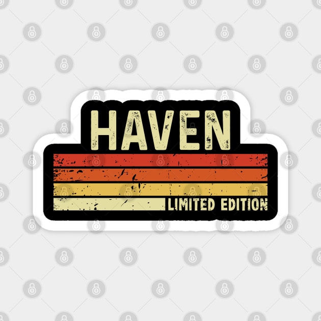 Haven First Name Vintage Retro Gift For Haven Magnet by CoolDesignsDz