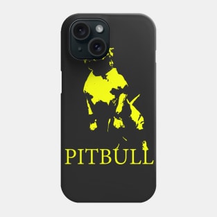 american pitbull, yellow Phone Case