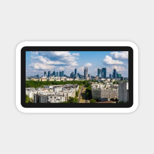 Warsaw city center aerial landscape Magnet