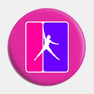 Pole Fitness Pink and Purple Pin