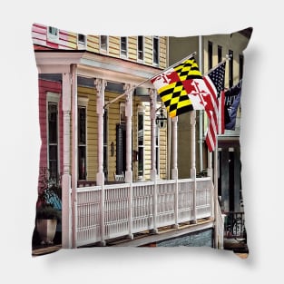 Annapolis MD - Flags Along East Street Pillow