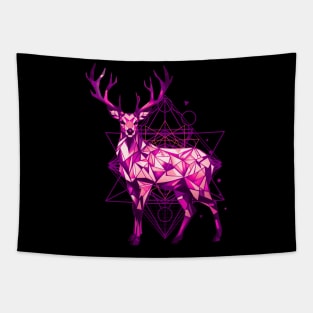 Geometric Deer Tapestry