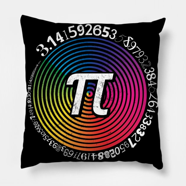 Color Hypnosis Wheel Science Math Geek 3.14 Pi Day Gift Pillow by andzoo