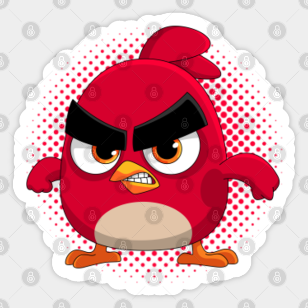 Angry Bird Red Angry Birds Sticker Teepublic Uk