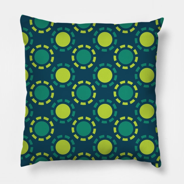 Circle Seamless Pattern 046#001 Pillow by jeeneecraftz