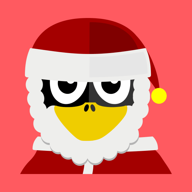 Penguin as Christmas Santa by PatrioTEEism