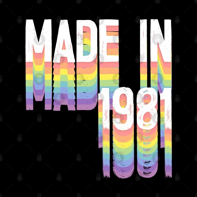 MADE IN 1981 / Birthday Typography Gift Design by DankFutura