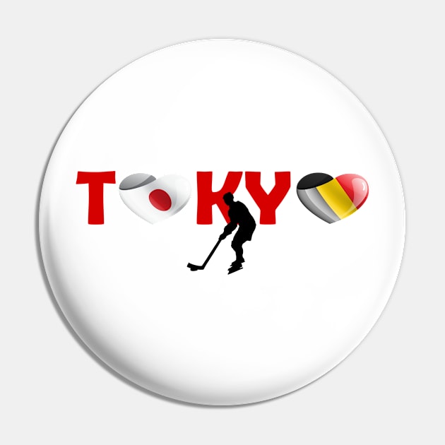 Hockey in Tokyo - team Belgium (BE) Pin by ArtDesignDE