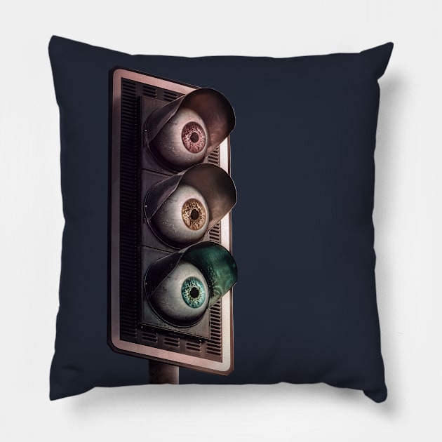 Traffic Eyes Pillow by Corvons