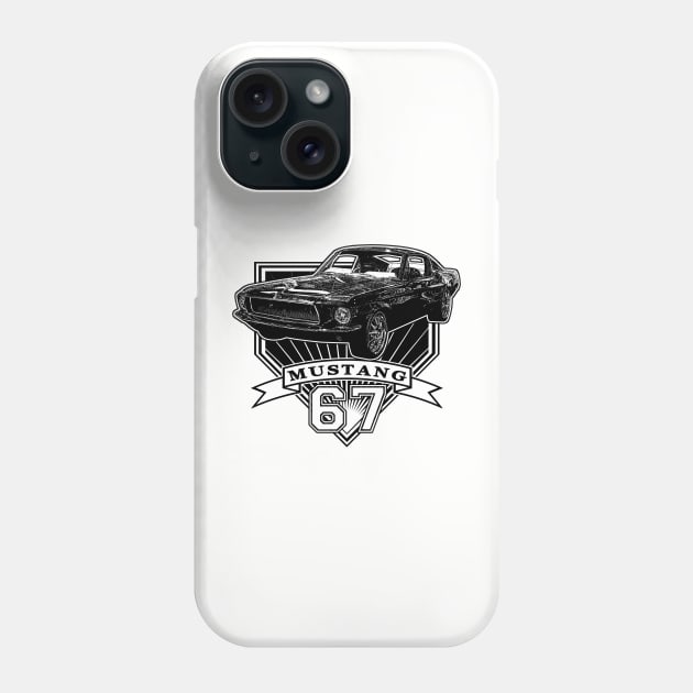 67 Mustang Fastback Phone Case by CoolCarVideos