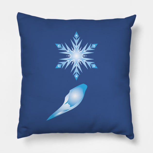 Semicolon Snowflake Pillow by InsomniaStudios