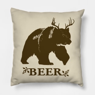 Bear Deer Funny Pillow