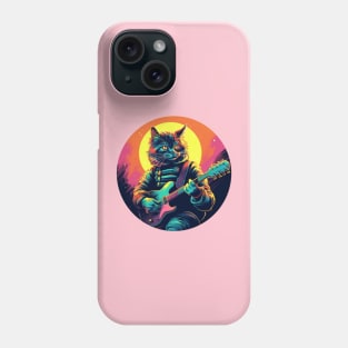 Cat Playing Guitar Funny Cat With Guitar Cute Cat Guitar Phone Case