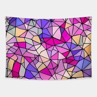 Multicolor Pastel Abstract Art - Stained Glass Tapestry