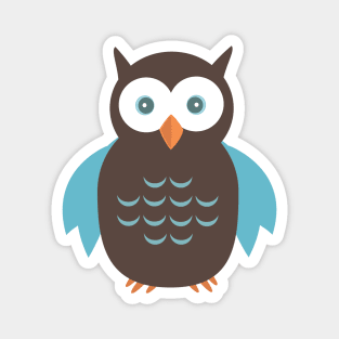 Brown & Blue Owl Magnet