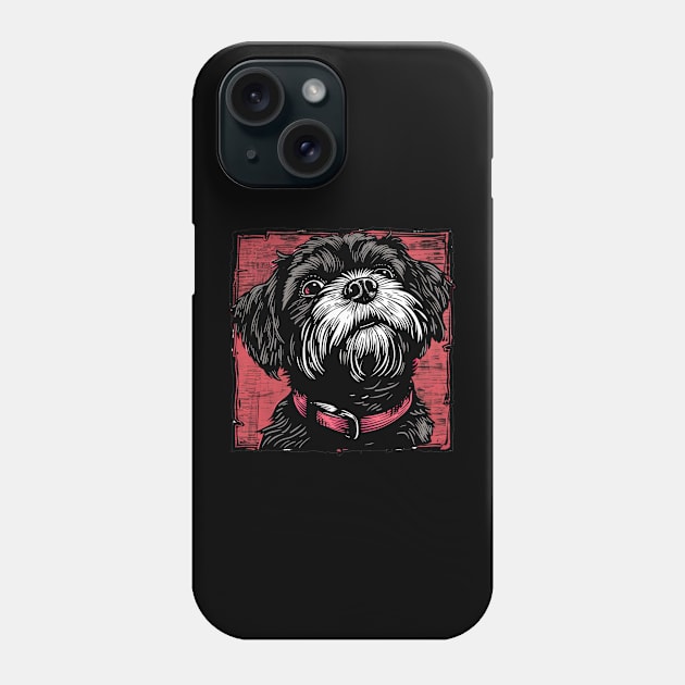 Retro Art Affenpinscher Dog Lover Phone Case by June Sixteen