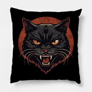 Vintage Black Cat I Pillow