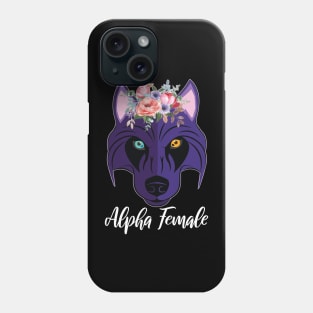 Wolf Husky Heterochromia Alpha Women Purple Feminism Strong Phone Case