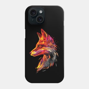 Abstract Flaming Fox Phone Case